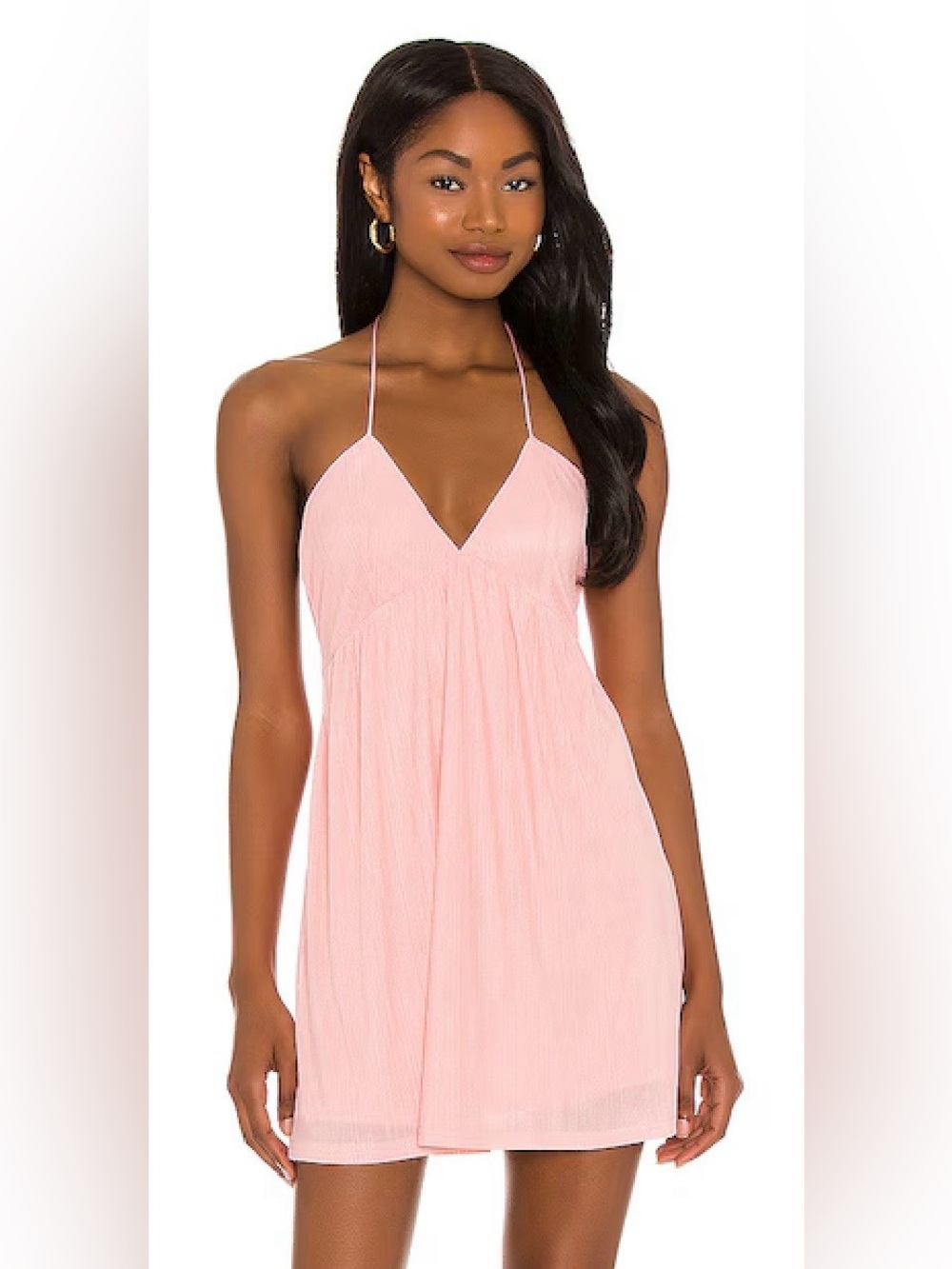 Superdown Margo Halter Shift Dress Light Pink Size Small